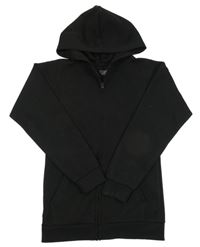 Černá vzorovaná propínací mikina s kapucí PRIMARK