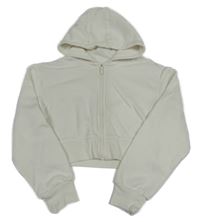 Biela prepínaci crop mikina s kapucňou Primark