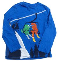 Zafírové tričko s dínosaury na lanovce C&A