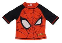 Červeno-černé UV tričko se Spidermanem Primark