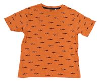 Oranžové tričko so žralokmi Topolino