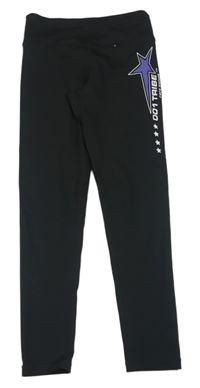 Čierne športové legíny s nápisom zn. H&M