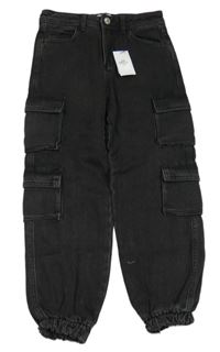 Nové - Tmavošedé cargo cuff rifle Primark