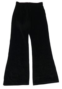 Černé sametové třpytivé flare legíny F&F