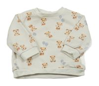 Smotanová mikina s medvedíkmi River Island