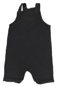 Antracitové žebrované laclové teplákové kraťasy George