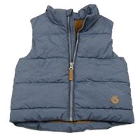 Modrá šušťáková zateplená vesta H&M