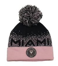 Černo-růžová čepice s nášivkou a bambulí Primark