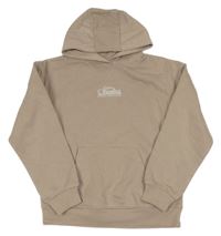 Béžová mikina s nápisem a kapucí Primark