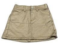 Zlatá rifľová sukňa H&M