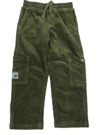 Khaki cargo manšestráky s dinem