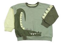 Zeleno-khaki mikina s krokodílom George