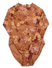 Broskvovo-růžovo-žluté UV květované body 