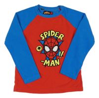 Červeno-modré fleecové pyžamové triko se Spidermanem Marvel