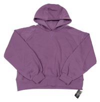 Nové - Fialová crop mikina s kapucí Dunnes