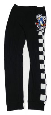 Černé pyžamové kalhoty se Sonicem H&M