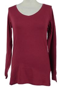 Dámské vínové triko Primark 