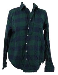 Dámská zeleno-tmavomodrá kostkovaná halenka H&M