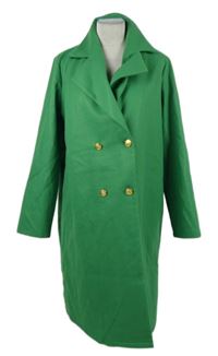 Dámský zelený flaušový kabát Shein 