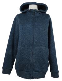 Pánská tmavomodrá melírovaná sportovní zateplená mikina s kapucí Mountain Warehouse