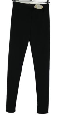 Dámské černé teplé legíny 