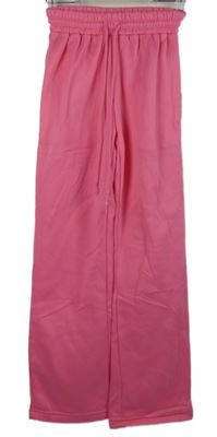 Dámske neónově ružové široké tepláky