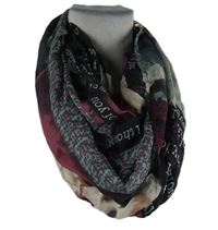 Dámská barevná vzorovaná límcová šála 