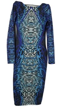 Dámské modro-světlemodré vzorované šaty Lipsy 