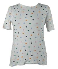 Dámské bílé puntíkované tričko M&S