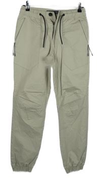 Pánské béžové jogger cuff rifle Denim 