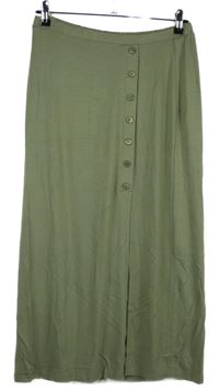 Dámska khaki midi sukňa s gombíky Buffalo