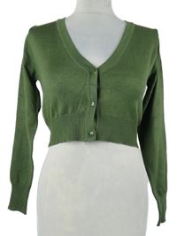 Dámské khaki crop svetrové bolerko ABollria 