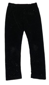 Čierne trblietavé zamatové legíny Pep&Co