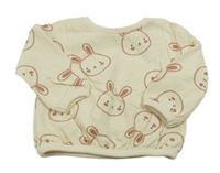 Smotanová mikina s králíčky Next