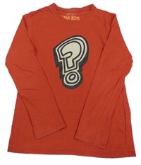 ČErvené triko s potiskem Zara