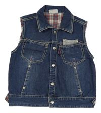 Modrá rifľová prepínaci vesta