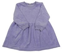 Fialové zamatové šaty H&M