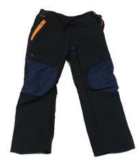 Černo-safírové outdoorové kalhoty Decathlon