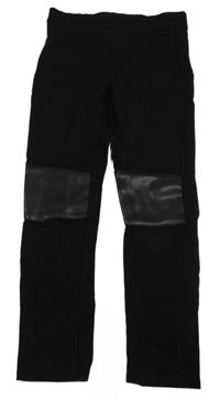 Čierne tregíny s koženkou H&M