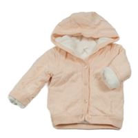 Světlerůžový zateplený propínací svetr s kapucí Orchestra