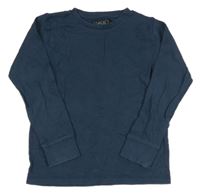 Tmavomodré rebrované tričko Next