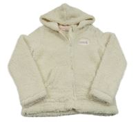 Smotanová huňatá podšitá prepínaci mikina s nášivkou a kapucňou Pocopiano