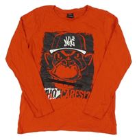 Červené tričko s opicou Chapter Young