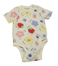 Smetanové body s kytičkami a ovocem Topomini