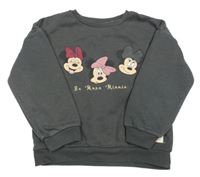 Tmavosivá crop mikina s Minnie Primark