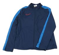Modrá sportovní funkční propínací mikina s logem Nike