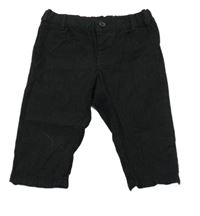 Čierne pruhované nohavice H&M