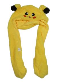 Žlutá chlupatá čepice - Pikachu
