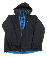 Čierna šušťáková jarná funčkní bunda s kapucňou zn. Trespass