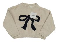 Nové - Béžový svetr s mašlí Next